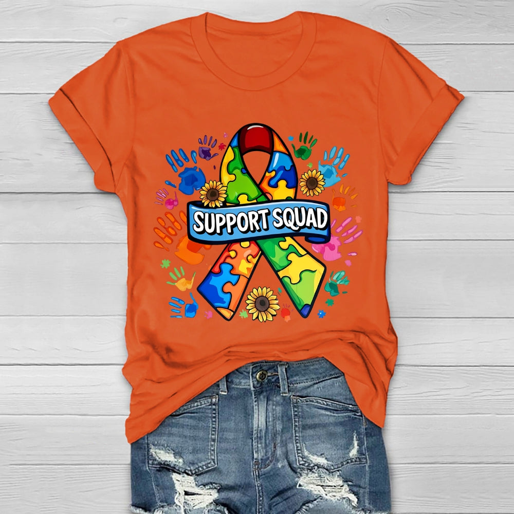 Support Squad Autism Ribbon Healthwear T-shirt