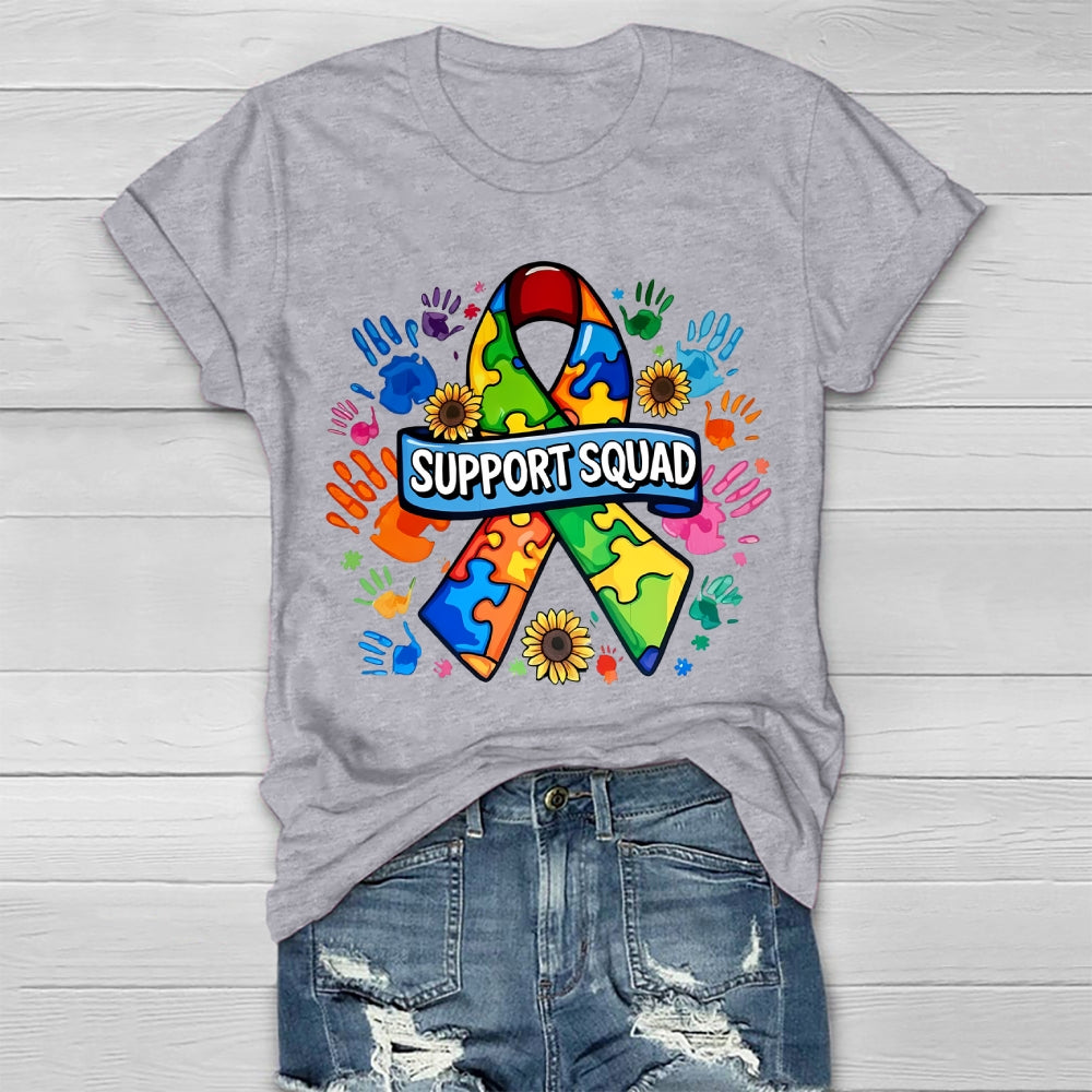 Support Squad Autism Ribbon Healthwear T-shirt