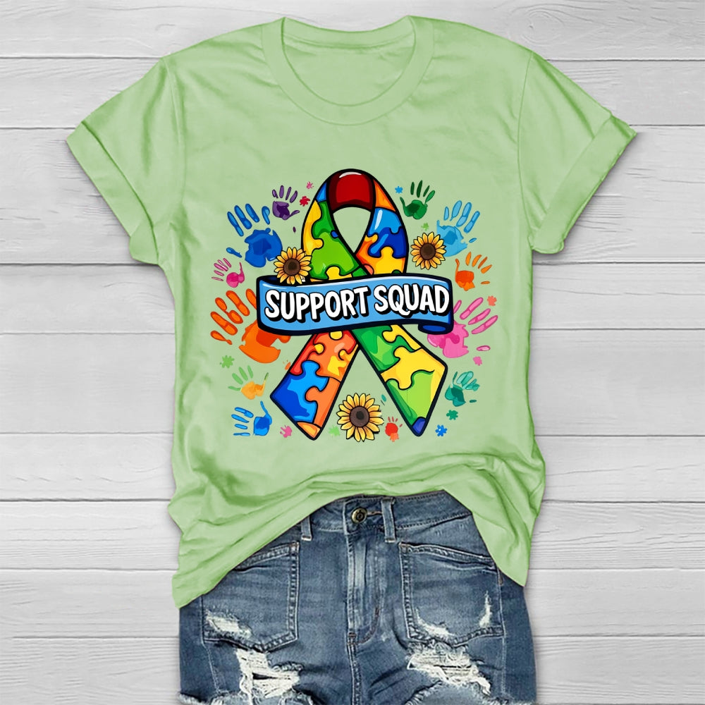 Support Squad Autism Ribbon Healthwear T-shirt