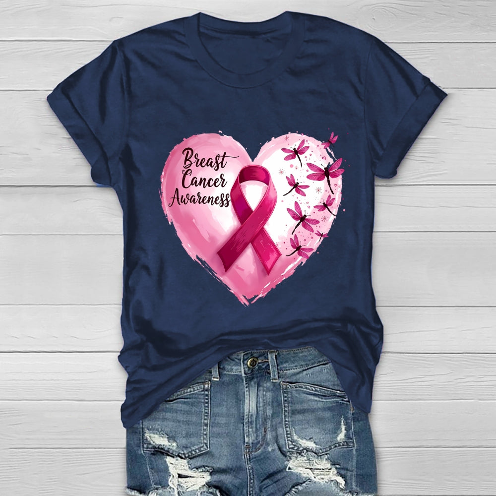 Breast Cancer Awareness Pink Ribbon Healthwear T-shirt