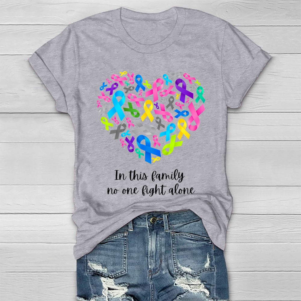 In This Family No One Fights Alone Healthwear T-shirt