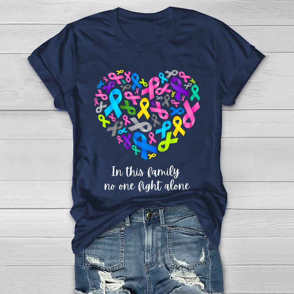 In This Family No One Fights Alone Healthwear T-shirt