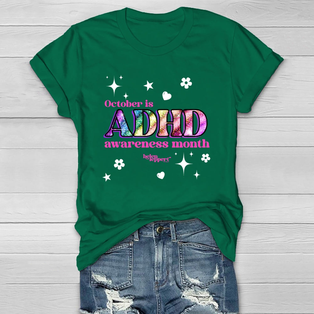 October Is Adhd Awareness Month Healthwear T-shirt