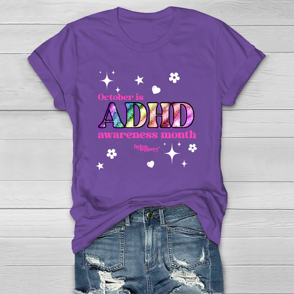 October Is Adhd Awareness Month Healthwear T-shirt