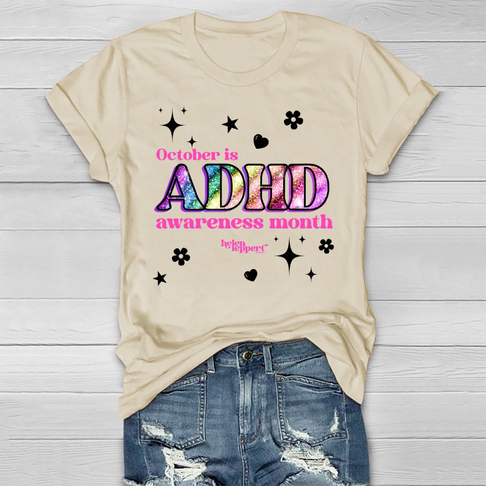 October Is Adhd Awareness Month Healthwear T-shirt