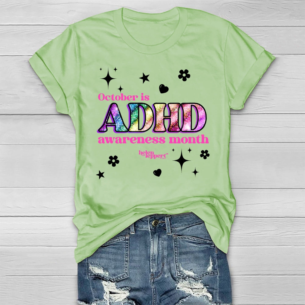 October Is Adhd Awareness Month Healthwear T-shirt
