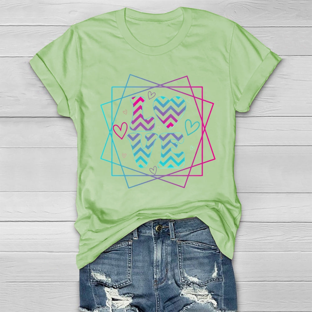 Love Colorful Letters Healthwear T-shirt