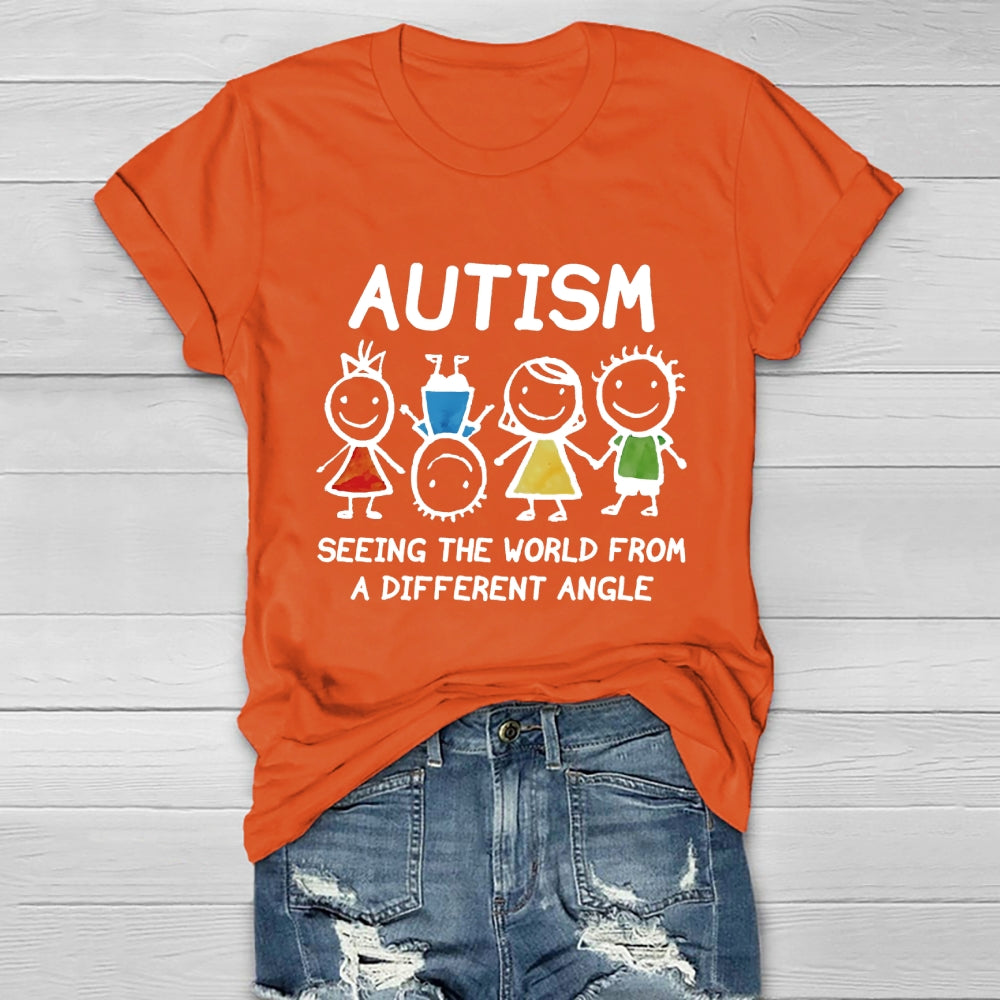 Autism Seeing The World From A Different Angle Autism Gifts  Healthwear T-shirt