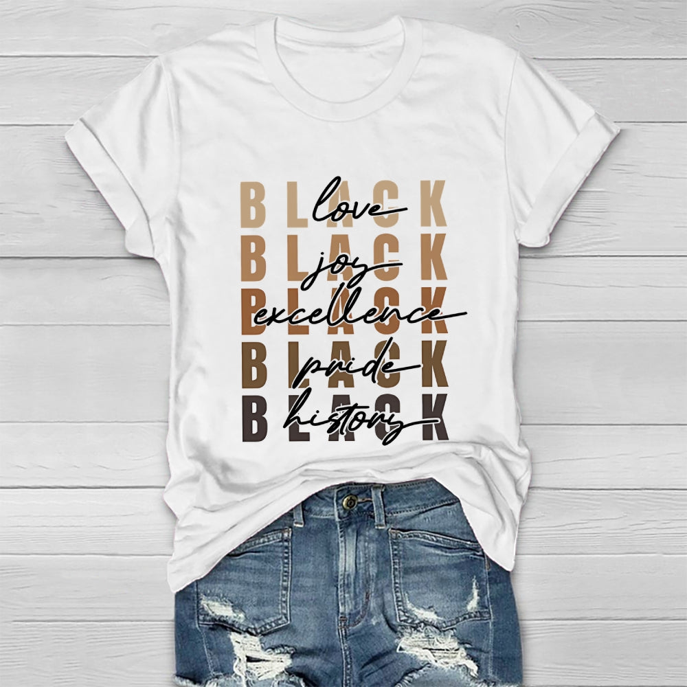 Black Love Joy Pride History Healthwear T-shirt