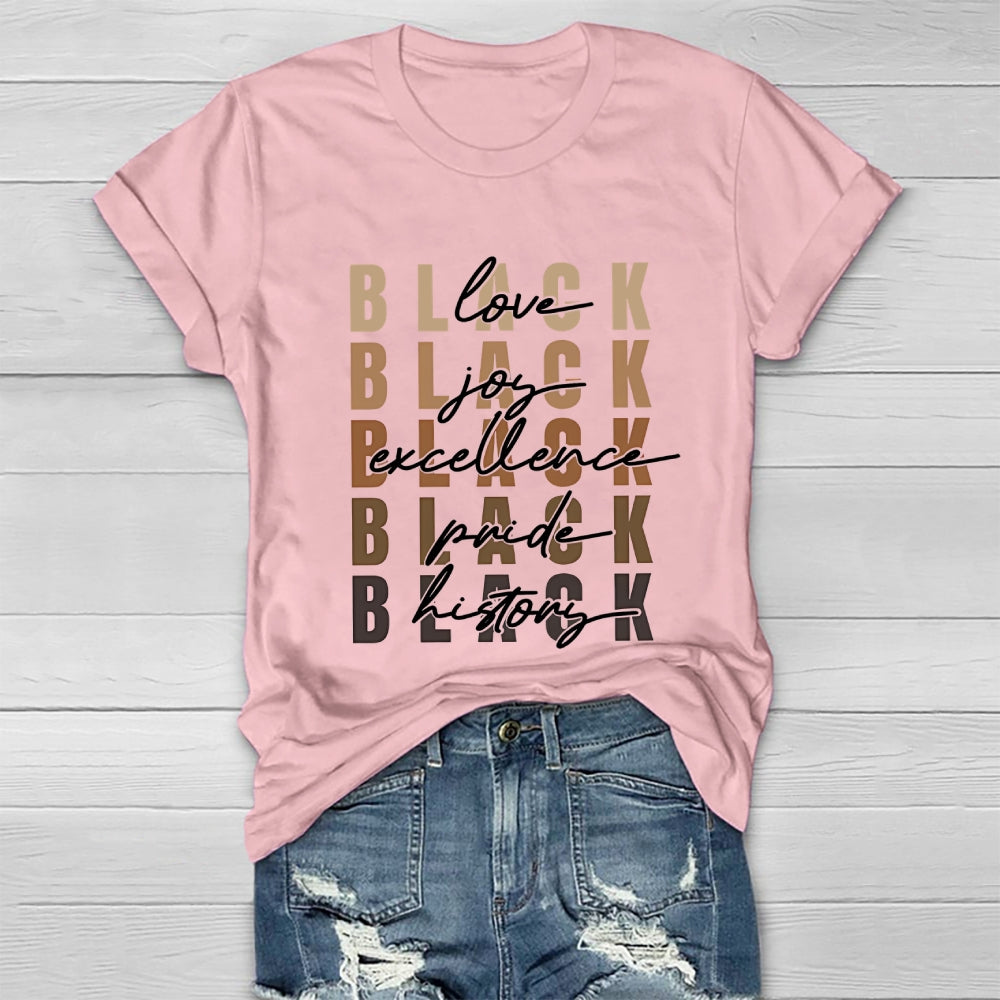 Black Love Joy Pride History Healthwear T-shirt