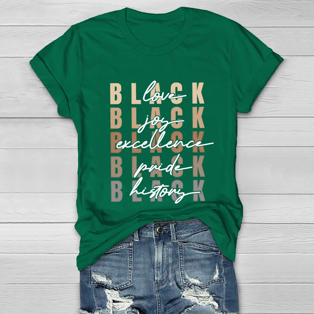 Black Love Joy Pride History Healthwear T-shirt
