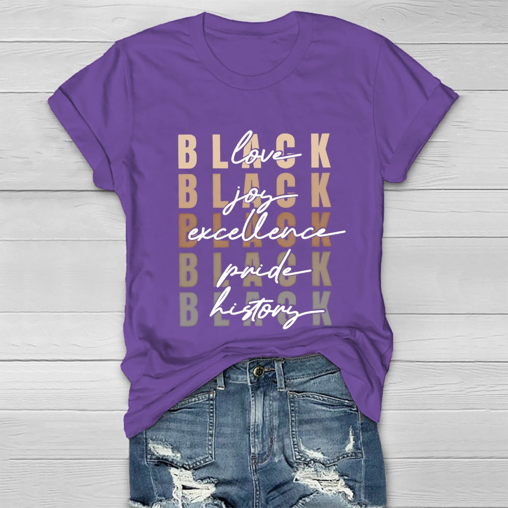 Black Love Joy Pride History Healthwear T-shirt