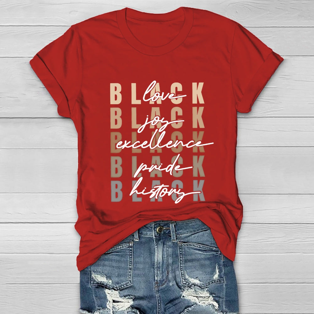 Black Love Joy Pride History Healthwear T-shirt