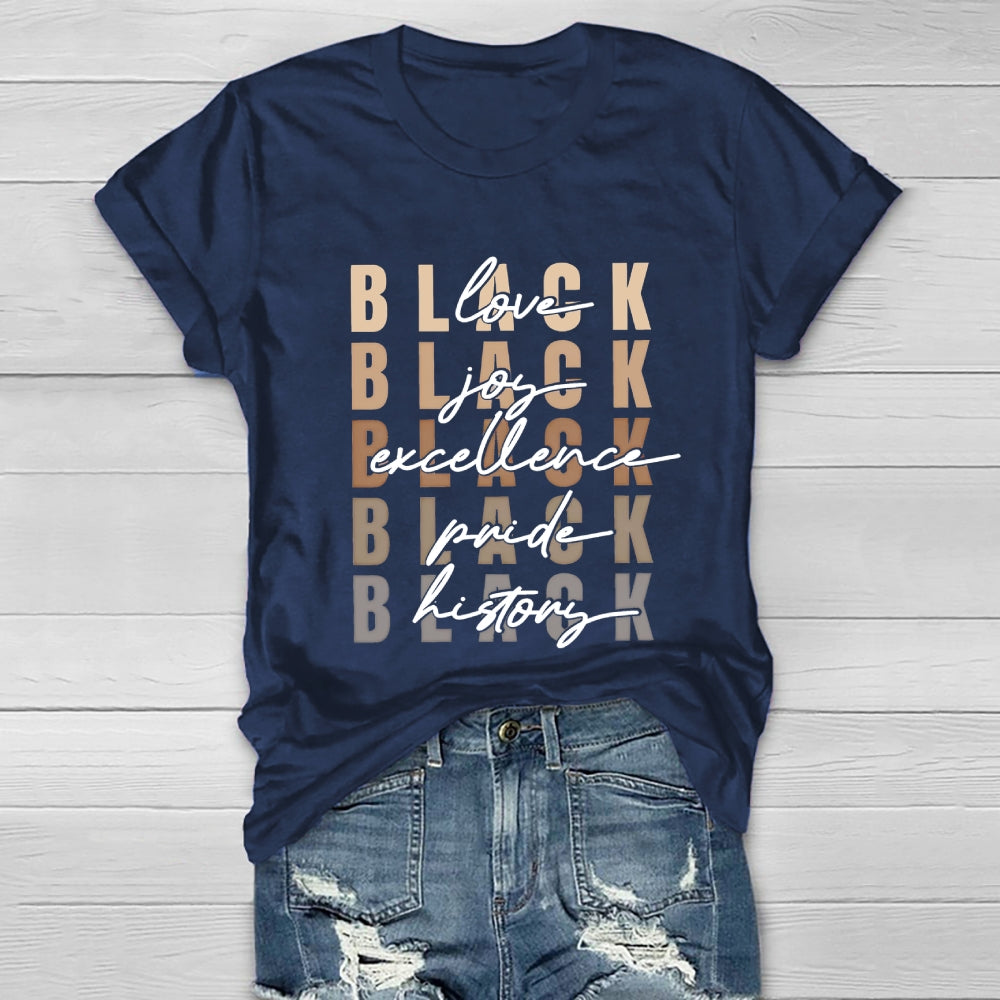 Black Love Joy Pride History Healthwear T-shirt