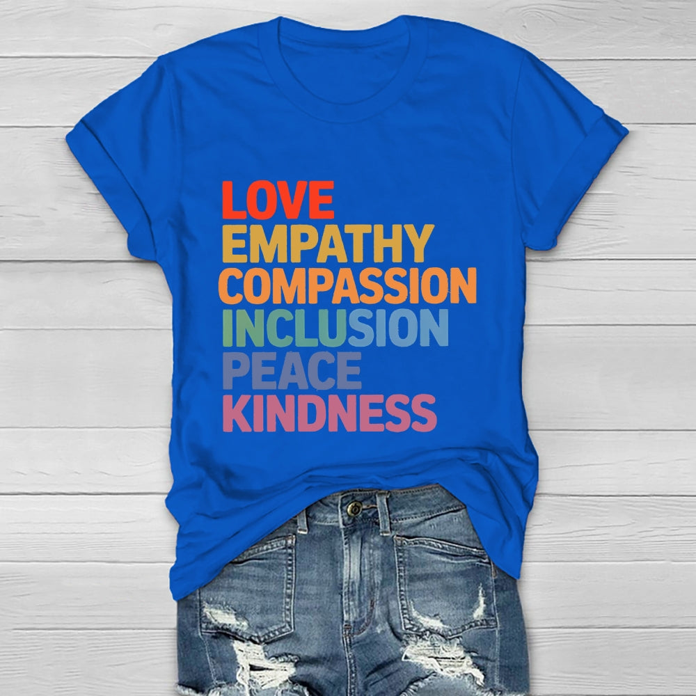 Love Empathy Compassion Inclusion Peace Kindness  Healthwear T-shirt