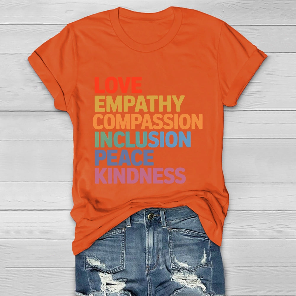 Love Empathy Compassion Inclusion Peace Kindness  Healthwear T-shirt
