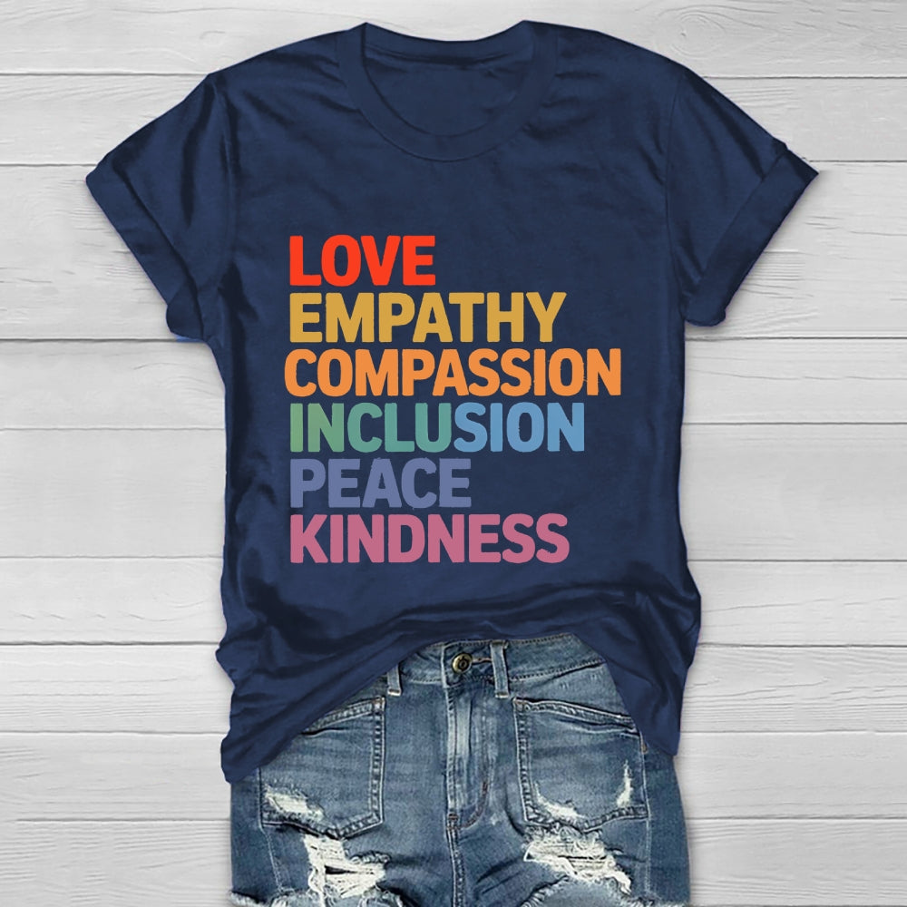 Love Empathy Compassion Inclusion Peace Kindness  Healthwear T-shirt