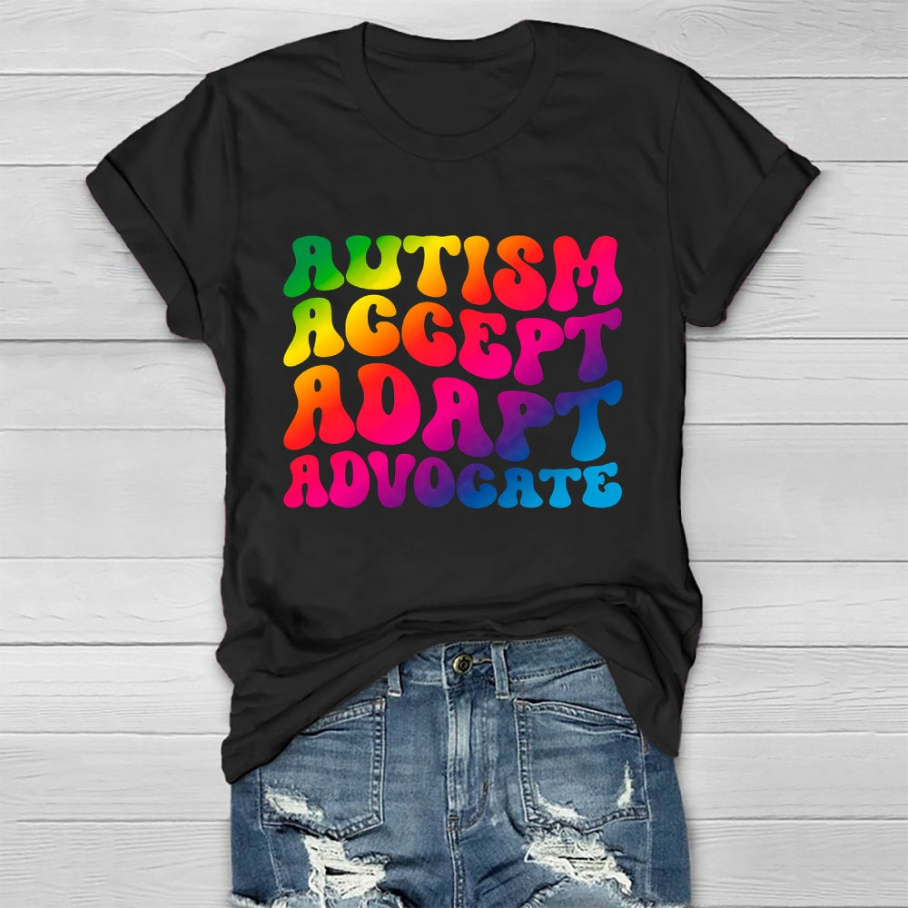 Autism Accept Adapt Advocate Healthwear T-shirt