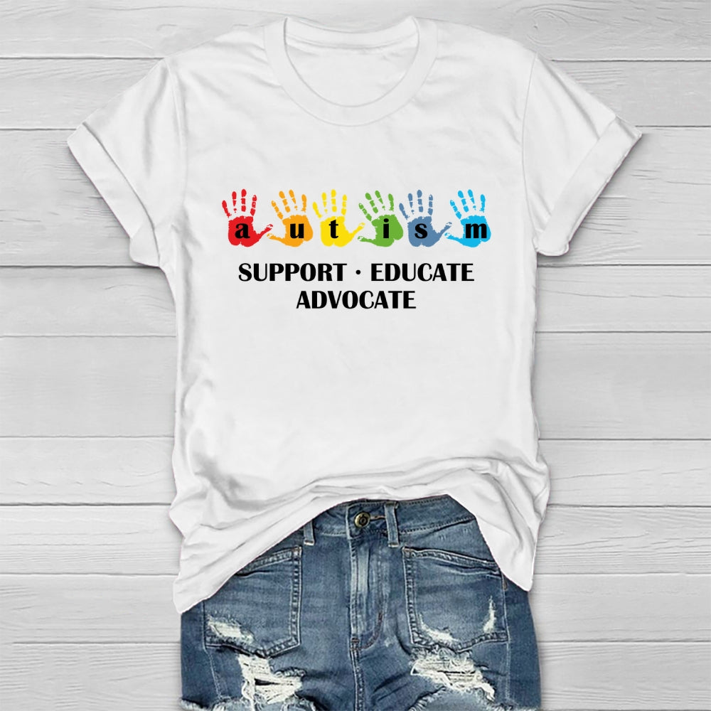 Autism Support Educate Advocate  Healthwear T-shirt