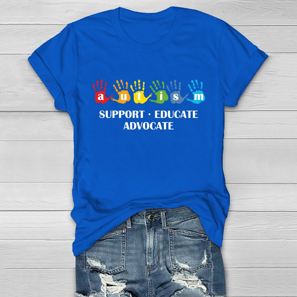 Autism Support Educate Advocate  Healthwear T-shirt