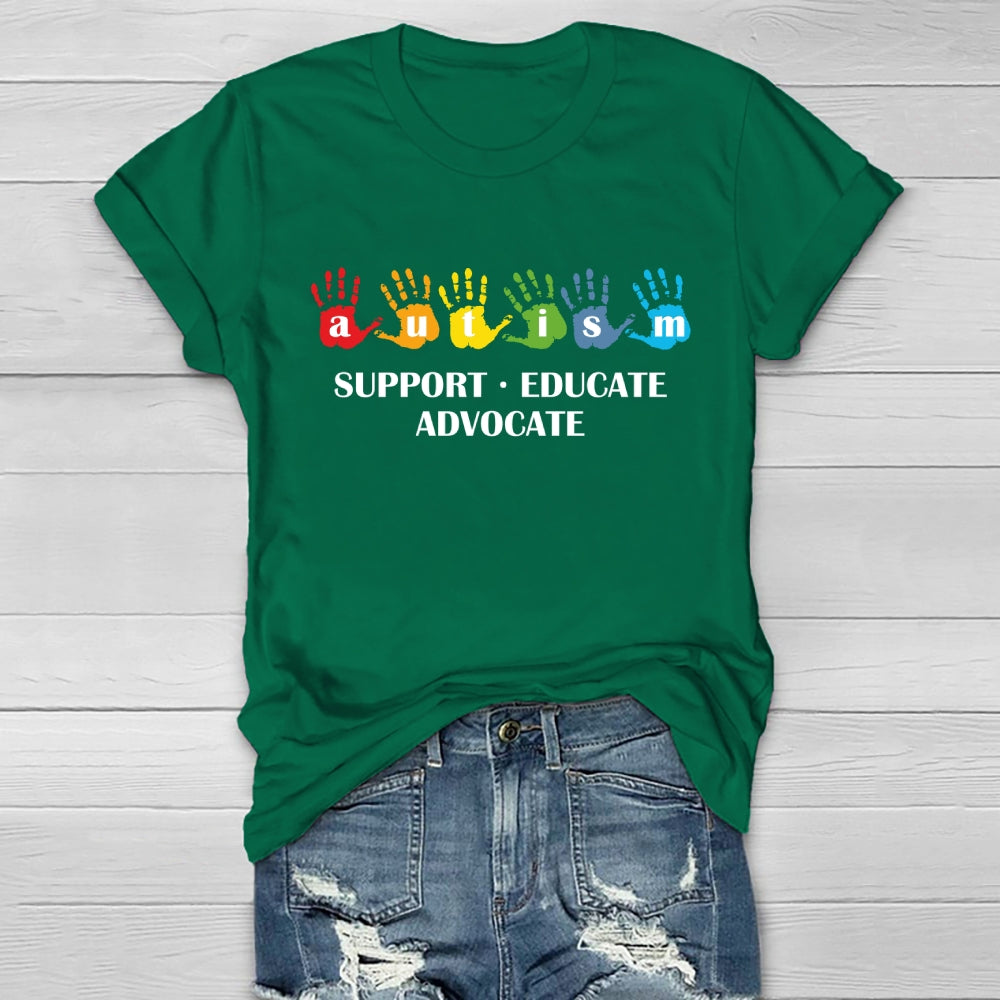 Autism Support Educate Advocate  Healthwear T-shirt