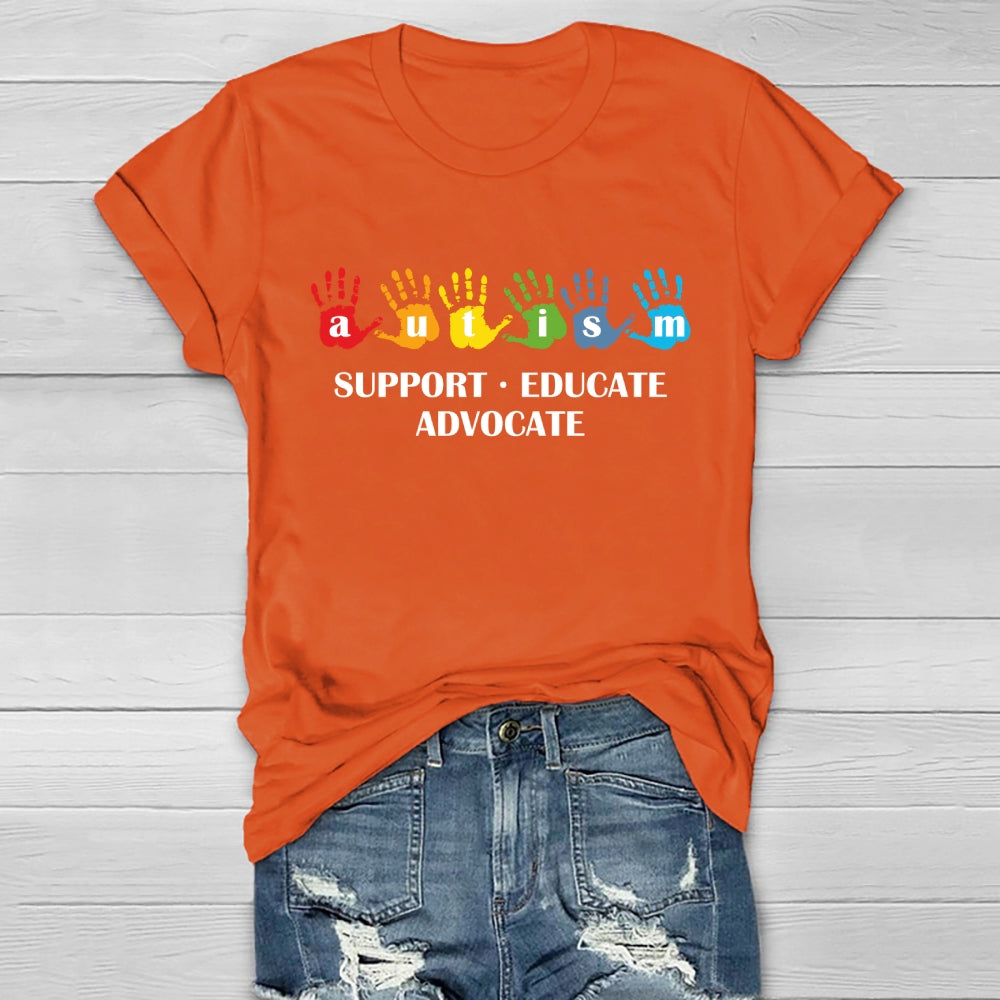 Autism Support Educate Advocate  Healthwear T-shirt