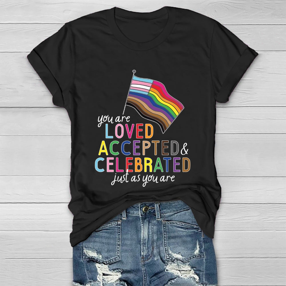 You Are Loved Accepted And Celebrated Just As You Are Healthwear T-shirt