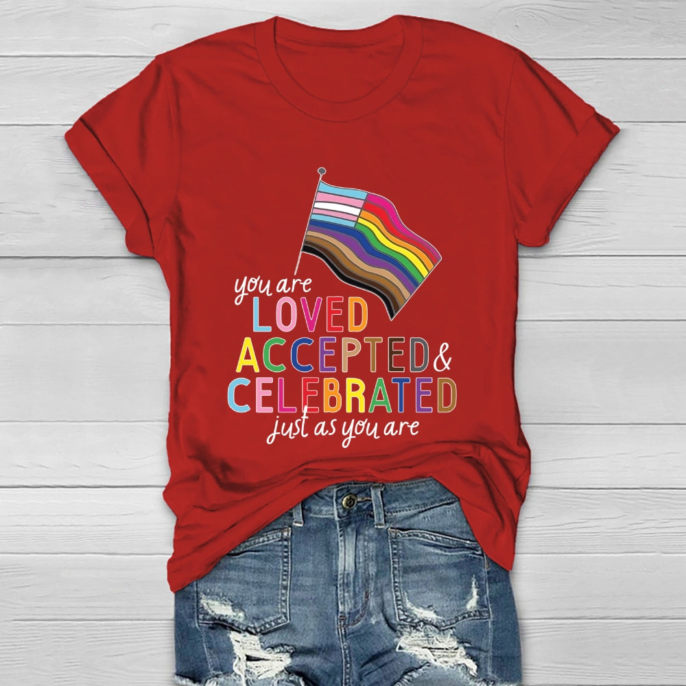 You Are Loved Accepted And Celebrated Just As You Are Healthwear T-shirt