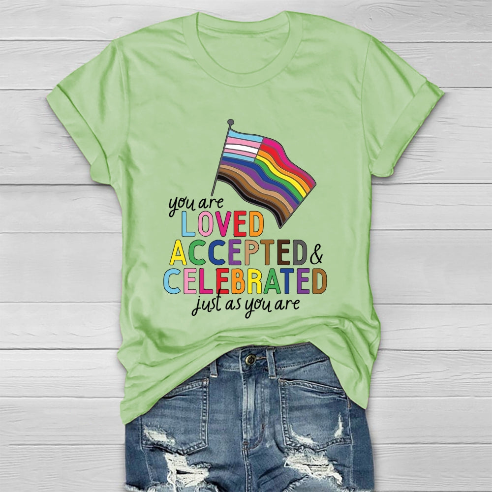 You Are Loved Accepted And Celebrated Just As You Are Healthwear T-shirt