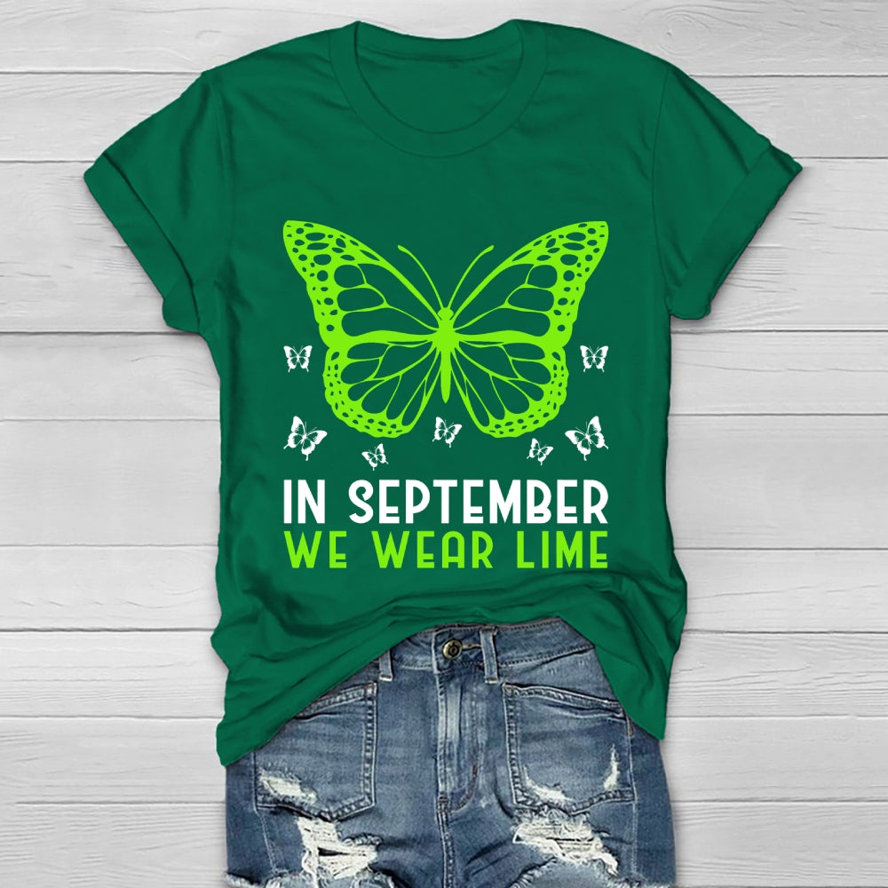 In September We Wear Lime  Healthwear T-shirt