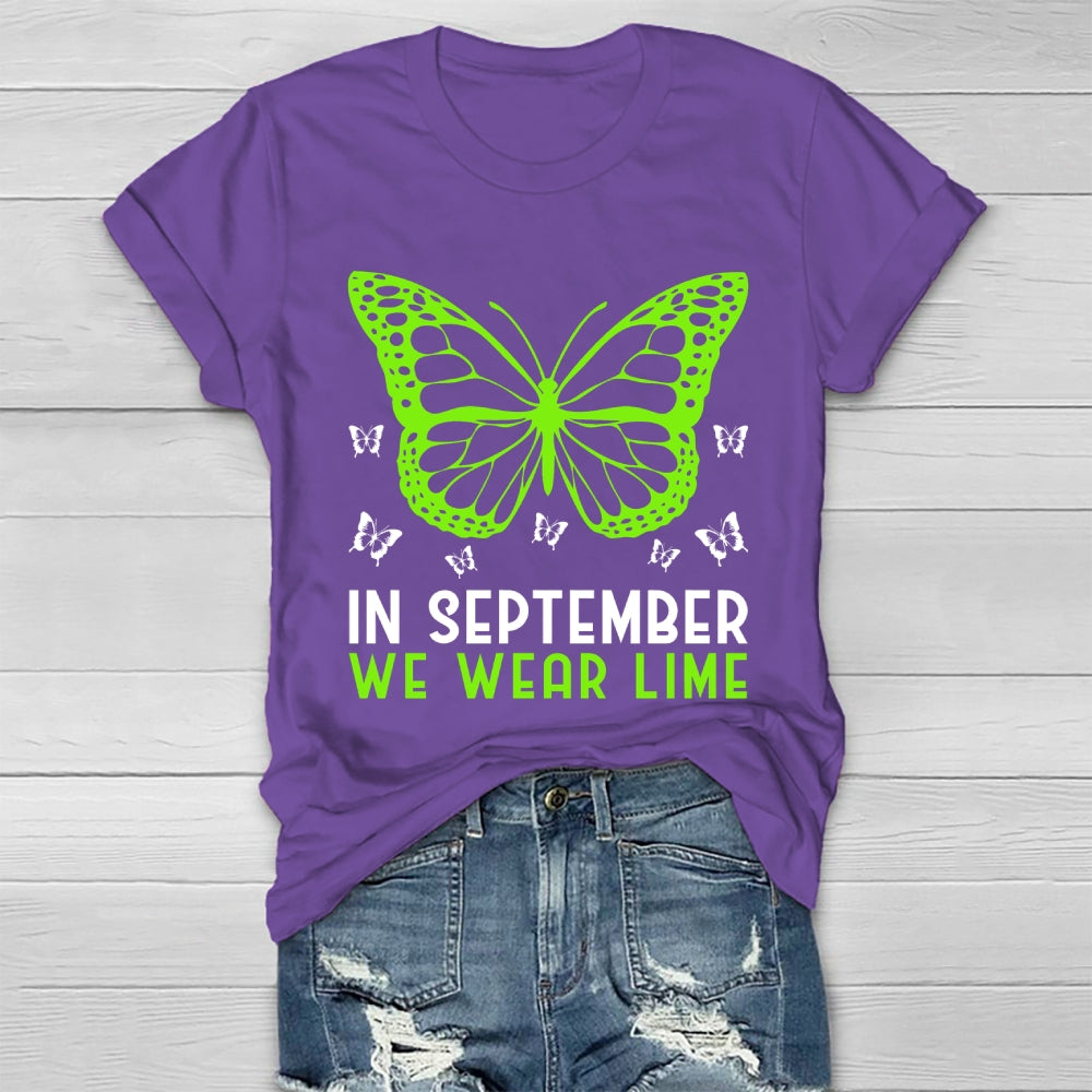 In September We Wear Lime  Healthwear T-shirt