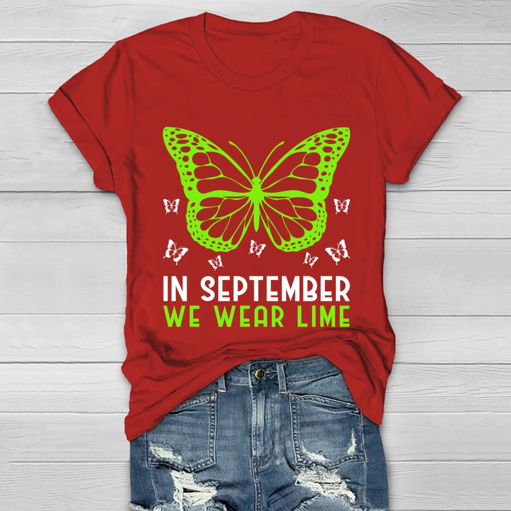 In September We Wear Lime  Healthwear T-shirt