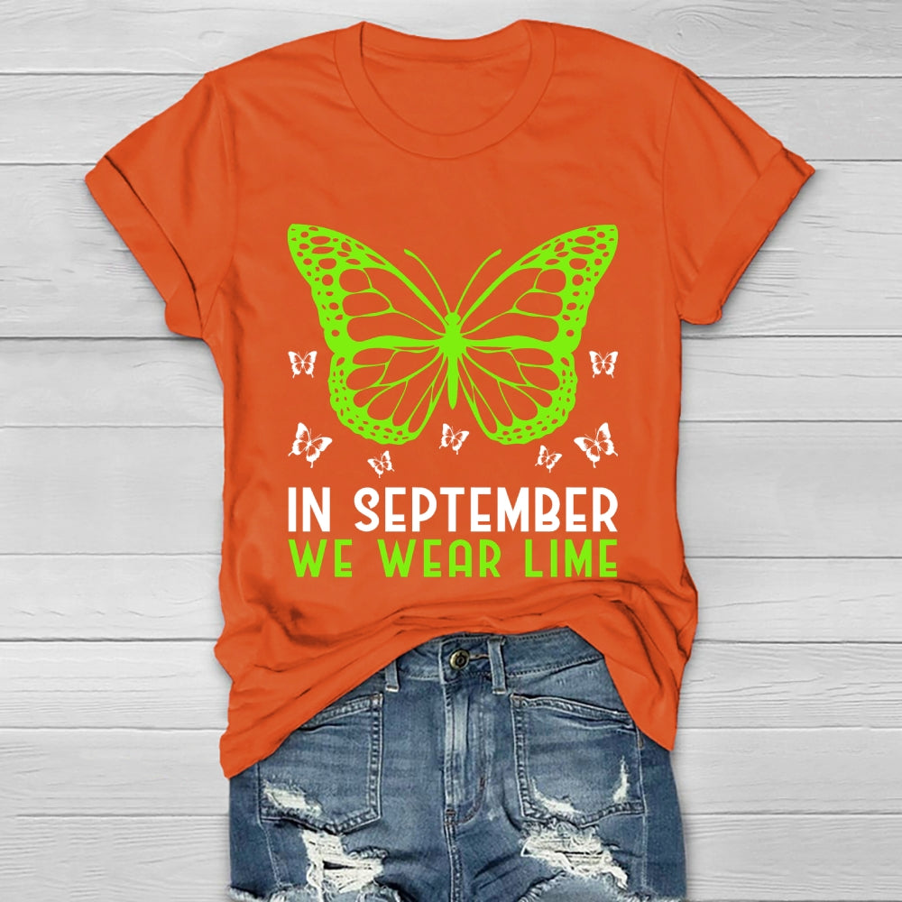 In September We Wear Lime  Healthwear T-shirt