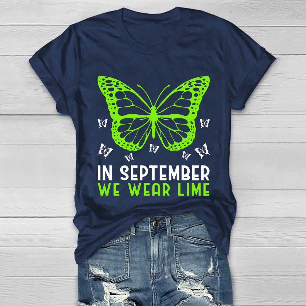 In September We Wear Lime  Healthwear T-shirt