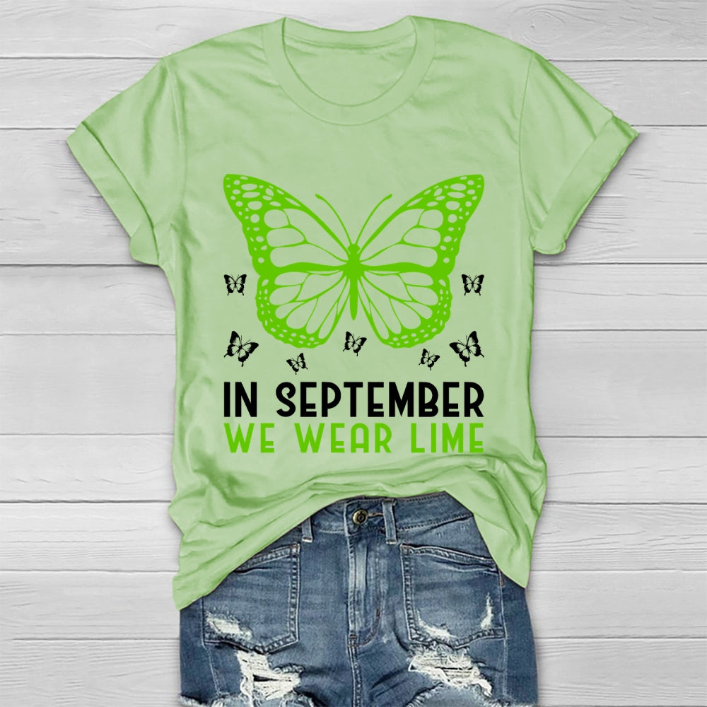 In September We Wear Lime  Healthwear T-shirt