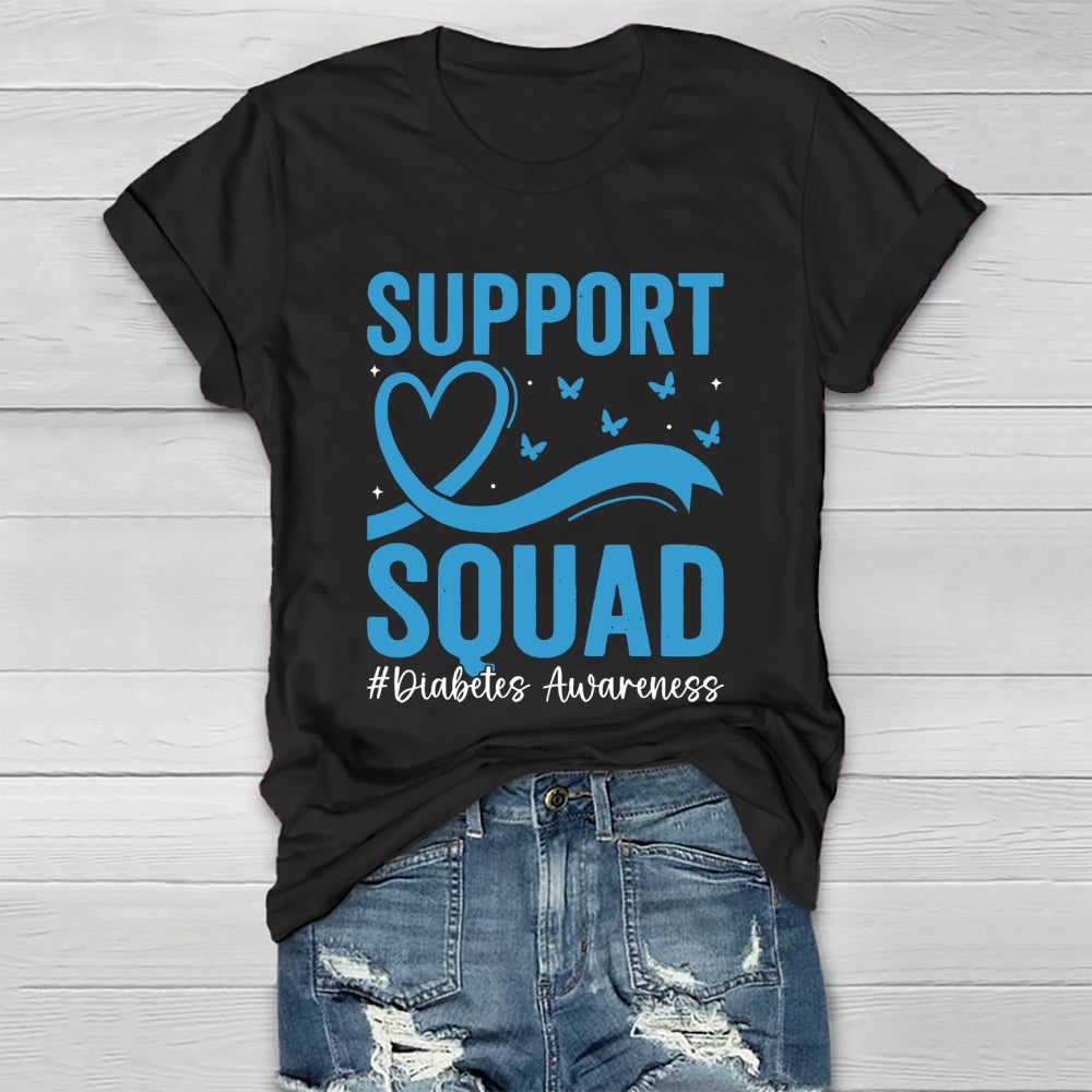 Support Squad Diabetes Awareness Healthwear T-shirt
