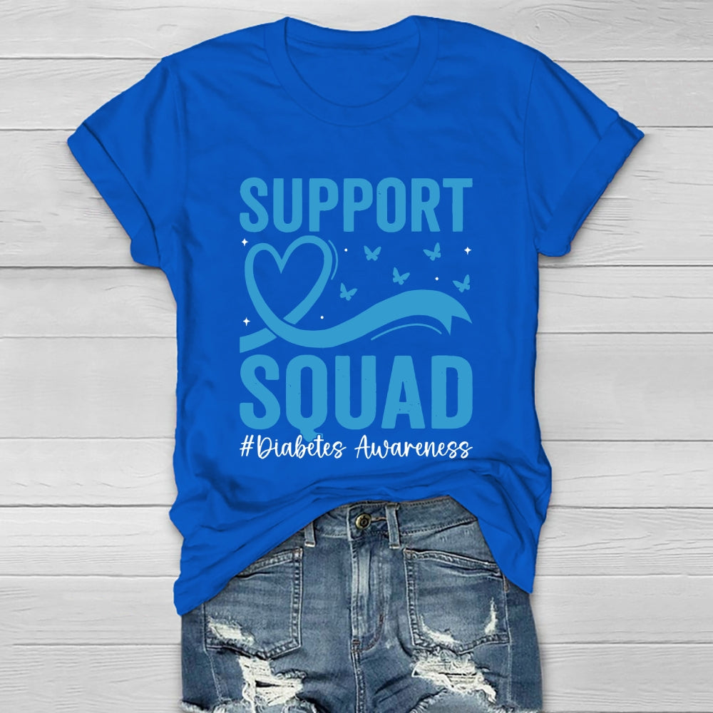 Support Squad Diabetes Awareness Healthwear T-shirt