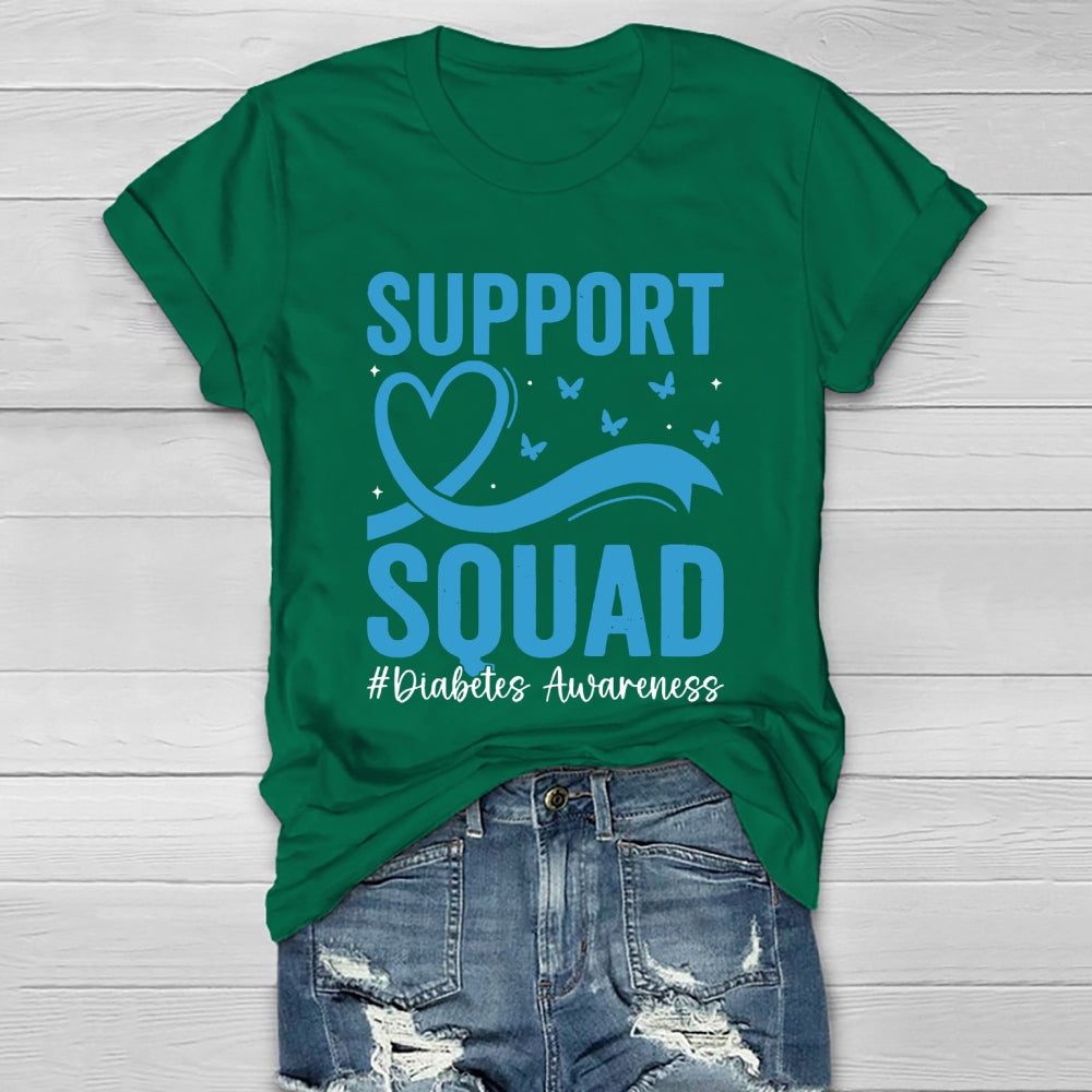 Support Squad Diabetes Awareness Healthwear T-shirt