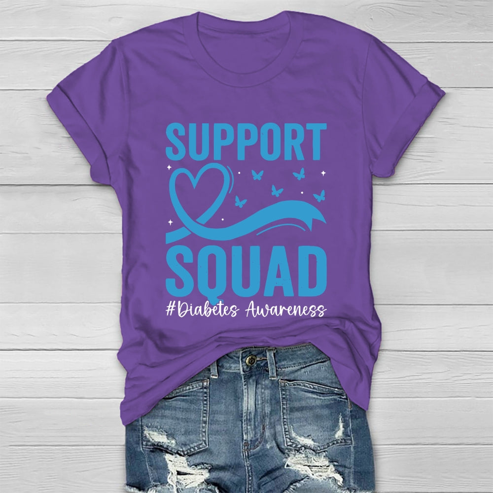 Support Squad Diabetes Awareness Healthwear T-shirt