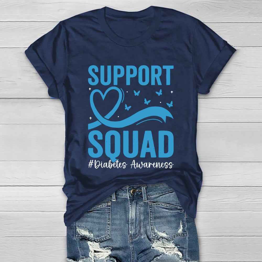 Support Squad Diabetes Awareness Healthwear T-shirt