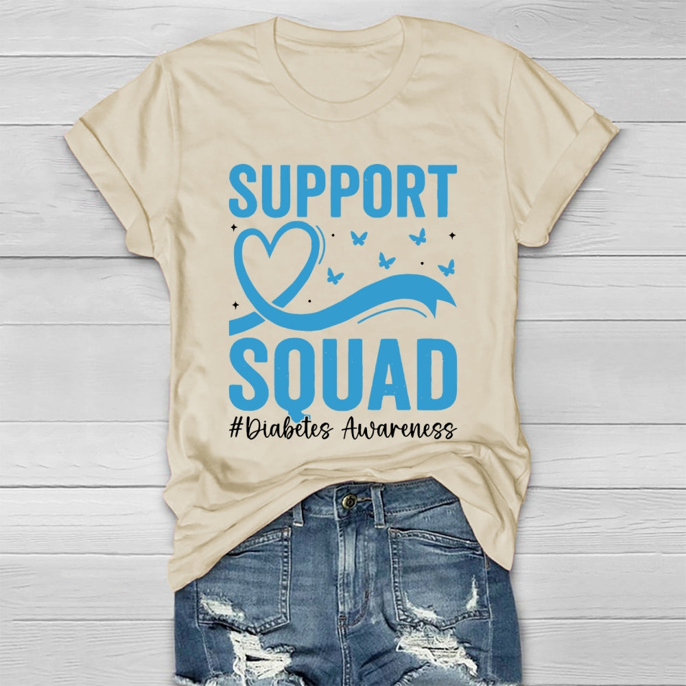 Support Squad Diabetes Awareness Healthwear T-shirt