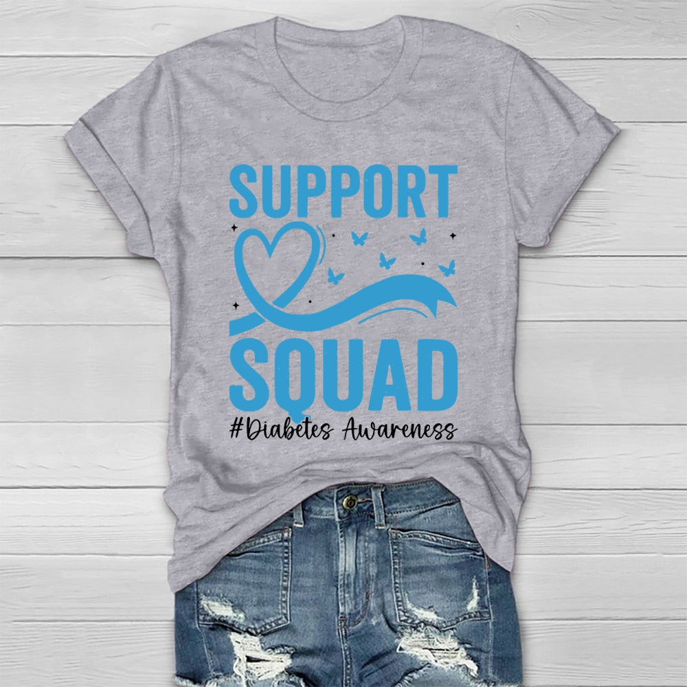 Support Squad Diabetes Awareness Healthwear T-shirt