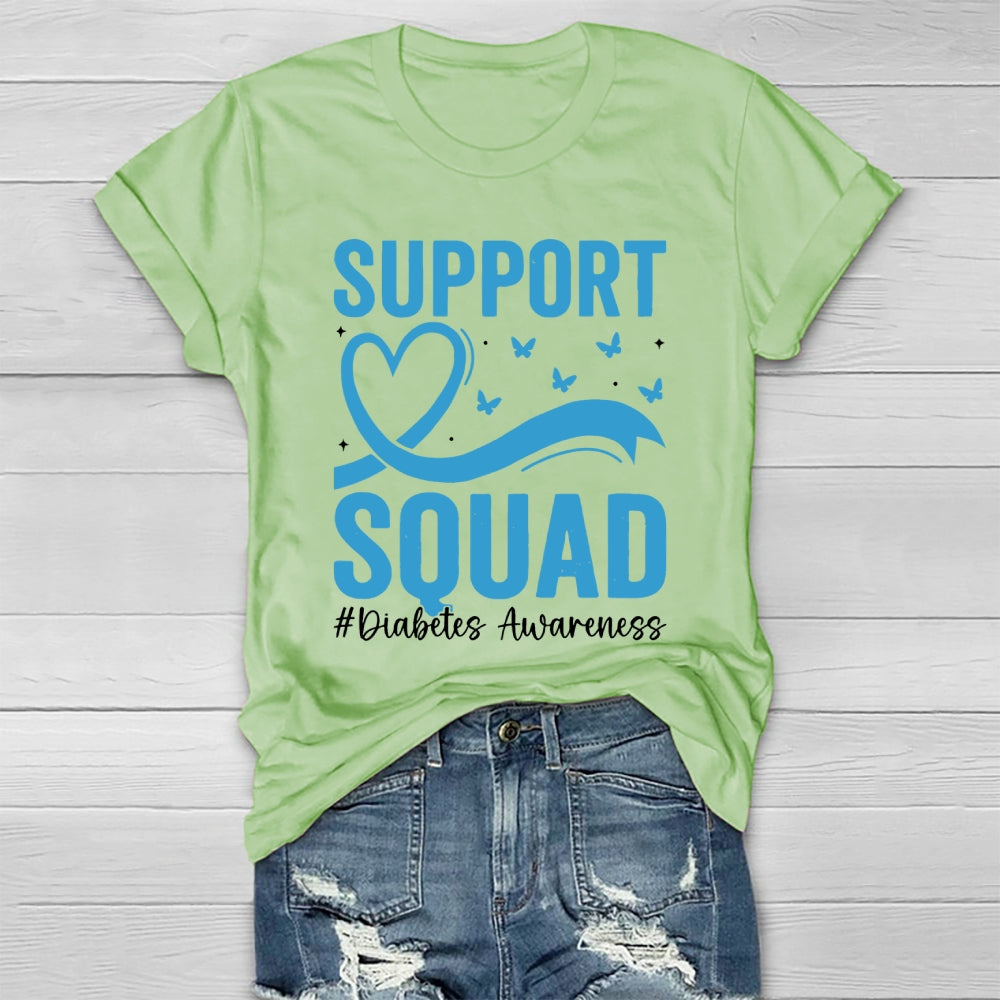 Support Squad Diabetes Awareness Healthwear T-shirt