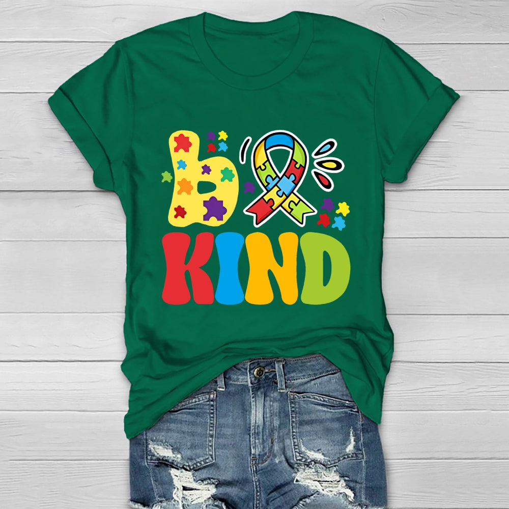 Be Kind Autism Awareness Ribbon Healthwear T-shirt