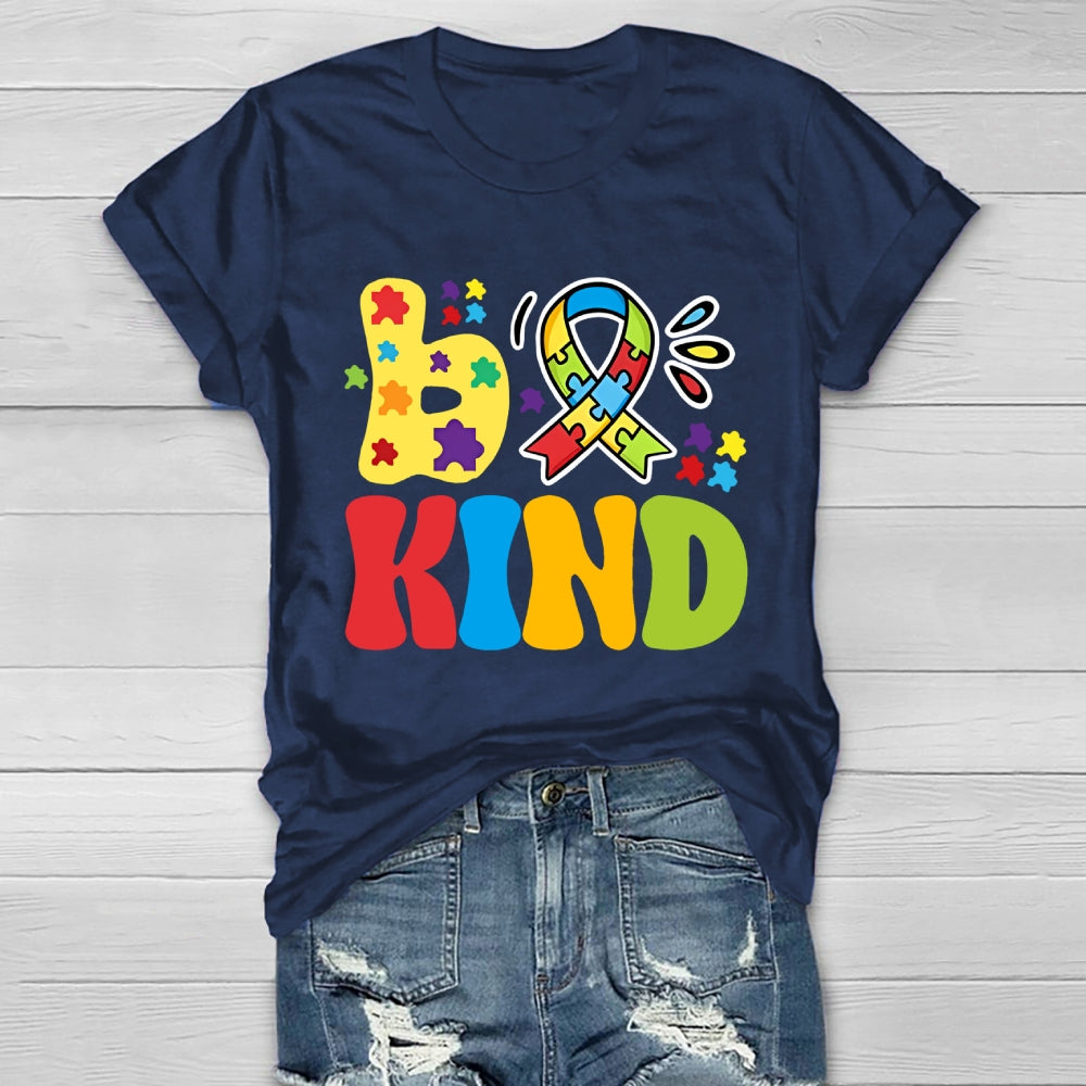 Be Kind Autism Awareness Ribbon Healthwear T-shirt
