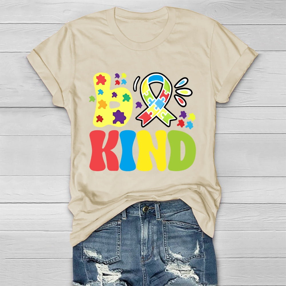 Be Kind Autism Awareness Ribbon Healthwear T-shirt