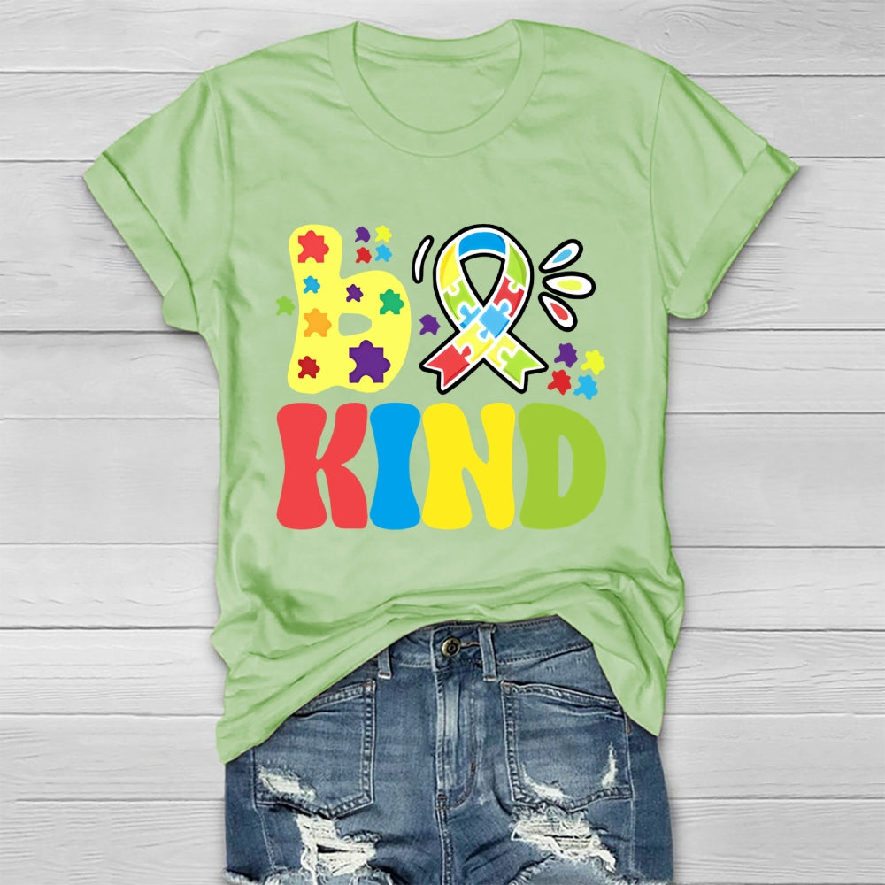 Be Kind Autism Awareness Ribbon Healthwear T-shirt