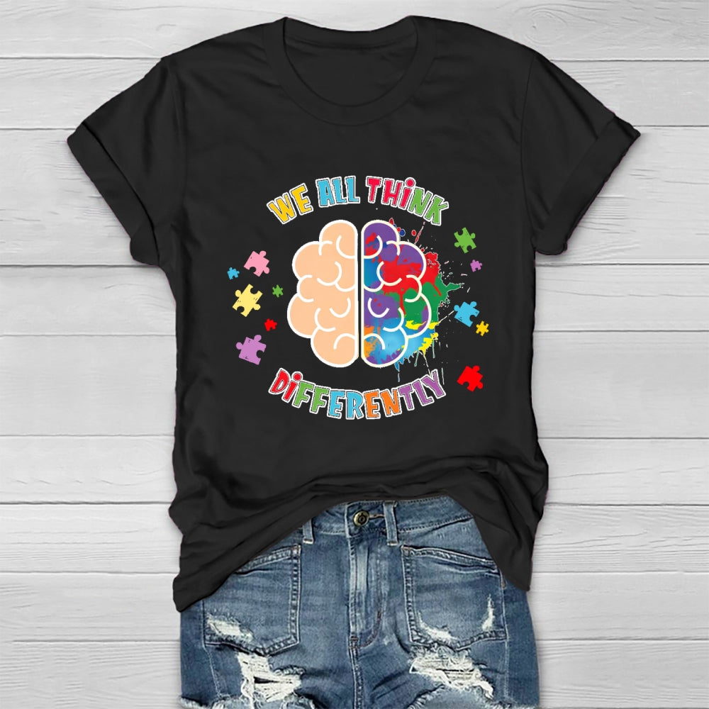 We All Think Differently Neurodiversity Healthwear T-shirt
