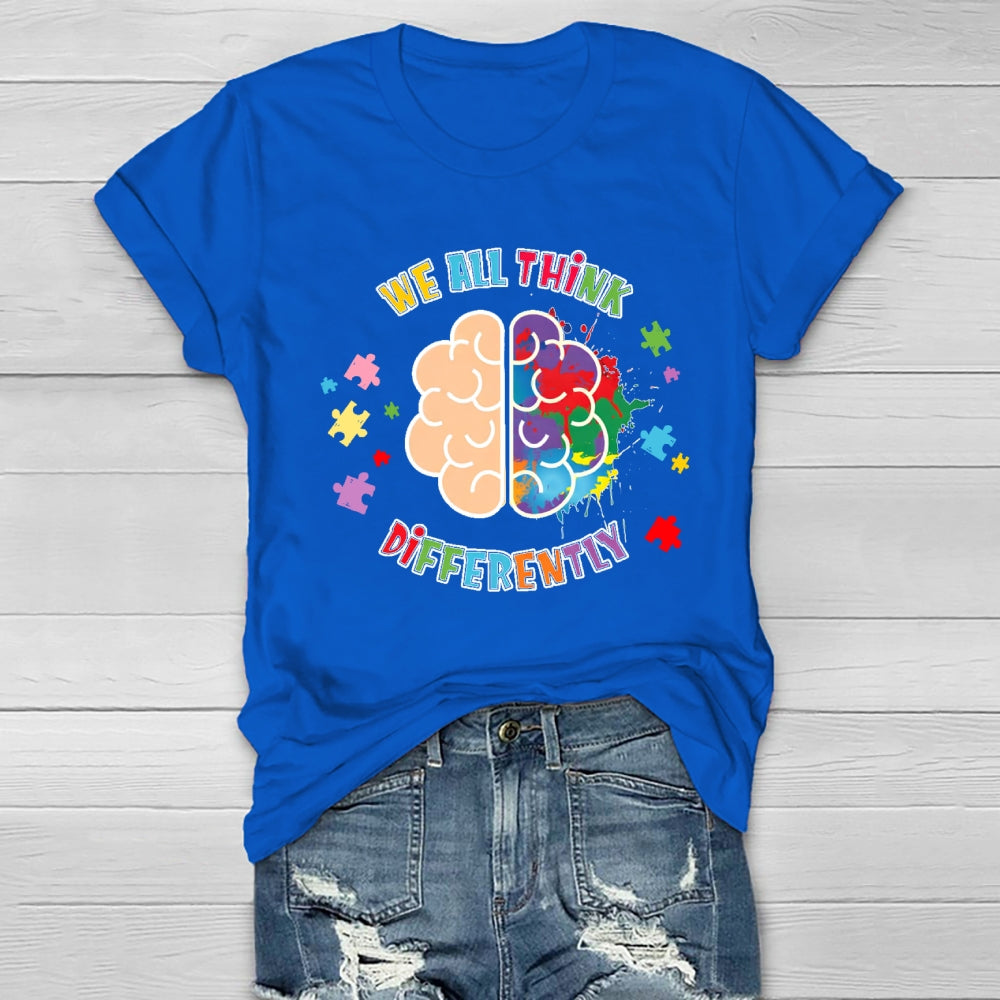 We All Think Differently Neurodiversity Healthwear T-shirt