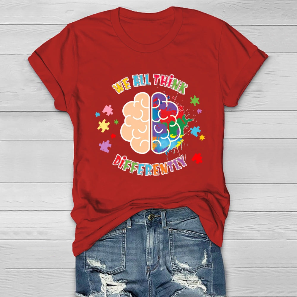 We All Think Differently Neurodiversity Healthwear T-shirt